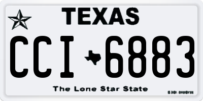 TX license plate CCI6883