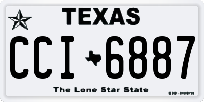 TX license plate CCI6887