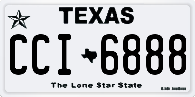 TX license plate CCI6888