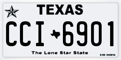 TX license plate CCI6901