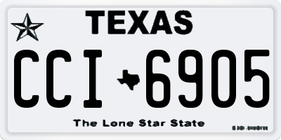 TX license plate CCI6905
