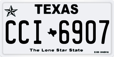 TX license plate CCI6907