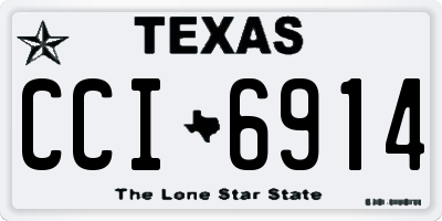 TX license plate CCI6914