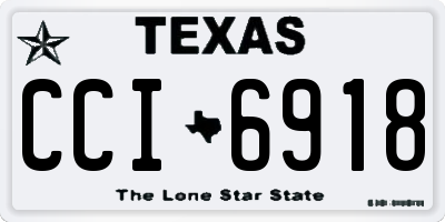 TX license plate CCI6918