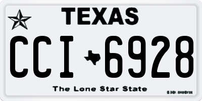 TX license plate CCI6928
