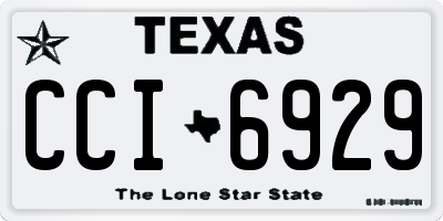 TX license plate CCI6929