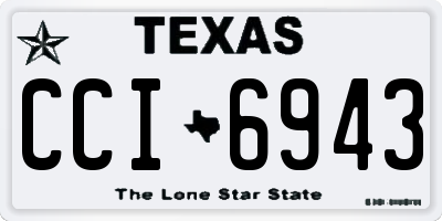 TX license plate CCI6943