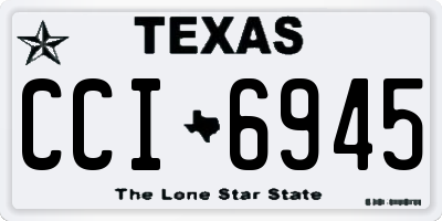 TX license plate CCI6945