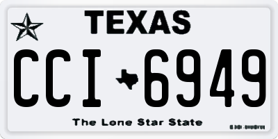 TX license plate CCI6949
