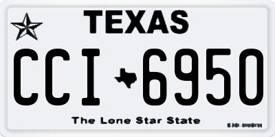 TX license plate CCI6950