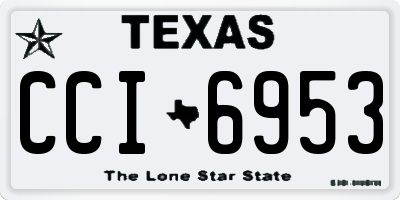 TX license plate CCI6953