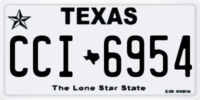 TX license plate CCI6954