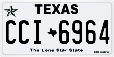 TX license plate CCI6964