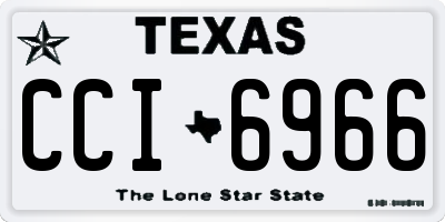 TX license plate CCI6966