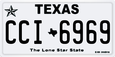 TX license plate CCI6969