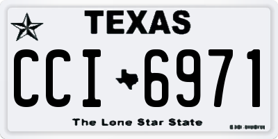 TX license plate CCI6971