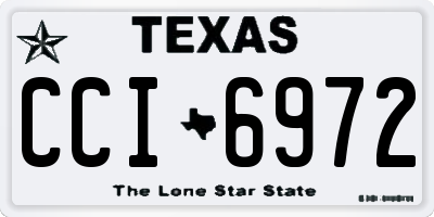 TX license plate CCI6972
