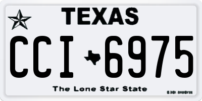 TX license plate CCI6975