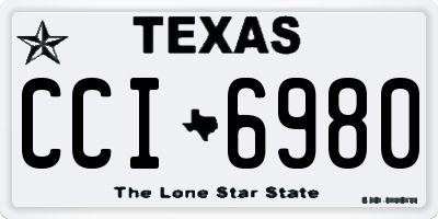 TX license plate CCI6980