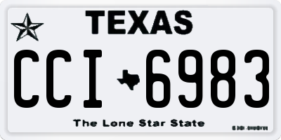 TX license plate CCI6983