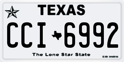 TX license plate CCI6992