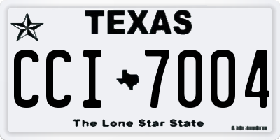 TX license plate CCI7004