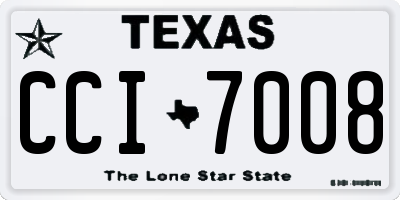 TX license plate CCI7008