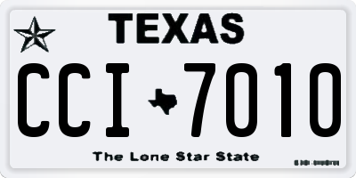 TX license plate CCI7010