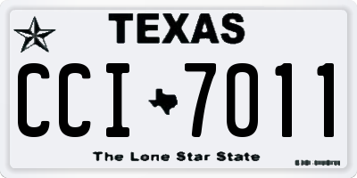 TX license plate CCI7011