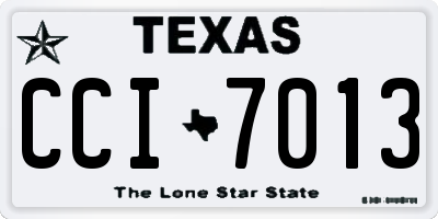 TX license plate CCI7013
