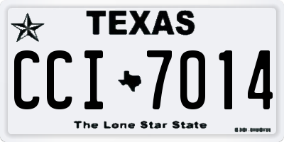 TX license plate CCI7014