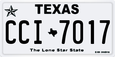 TX license plate CCI7017