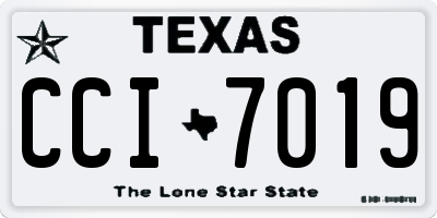 TX license plate CCI7019