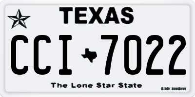 TX license plate CCI7022