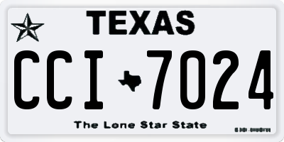 TX license plate CCI7024