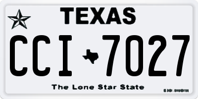 TX license plate CCI7027