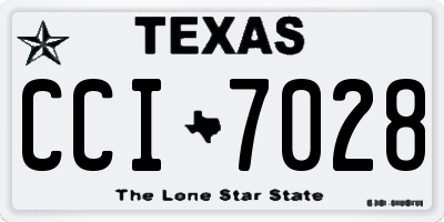 TX license plate CCI7028