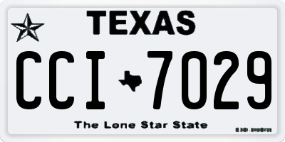 TX license plate CCI7029