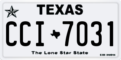 TX license plate CCI7031