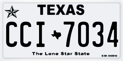 TX license plate CCI7034
