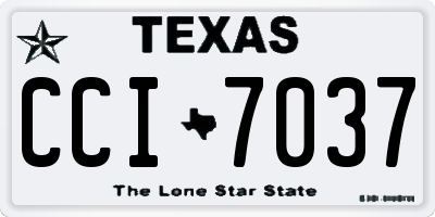 TX license plate CCI7037