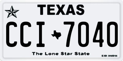 TX license plate CCI7040