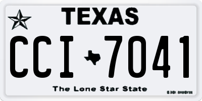 TX license plate CCI7041