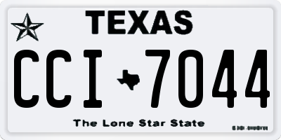 TX license plate CCI7044