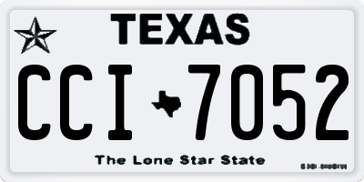 TX license plate CCI7052