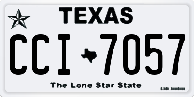 TX license plate CCI7057