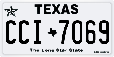 TX license plate CCI7069