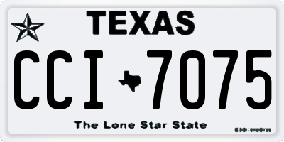 TX license plate CCI7075