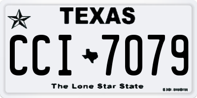 TX license plate CCI7079