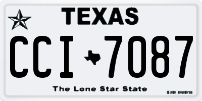 TX license plate CCI7087
